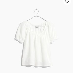 Madewell texture & thread peasant shirt